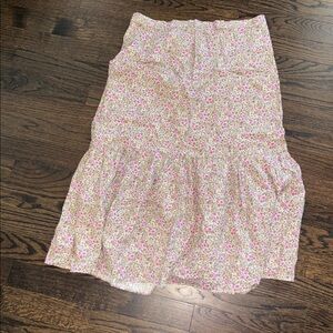 Floral Pink Midi Skirt